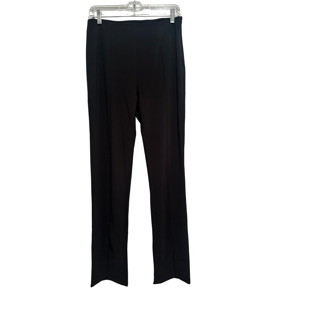 En Saison Black Side Zip Flare Pants Medium Workwear Minimalist Capsule Trousers